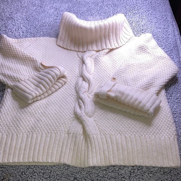 TALBOTS XL Cable Knit Cowl Sweater - Picture 1 of 11